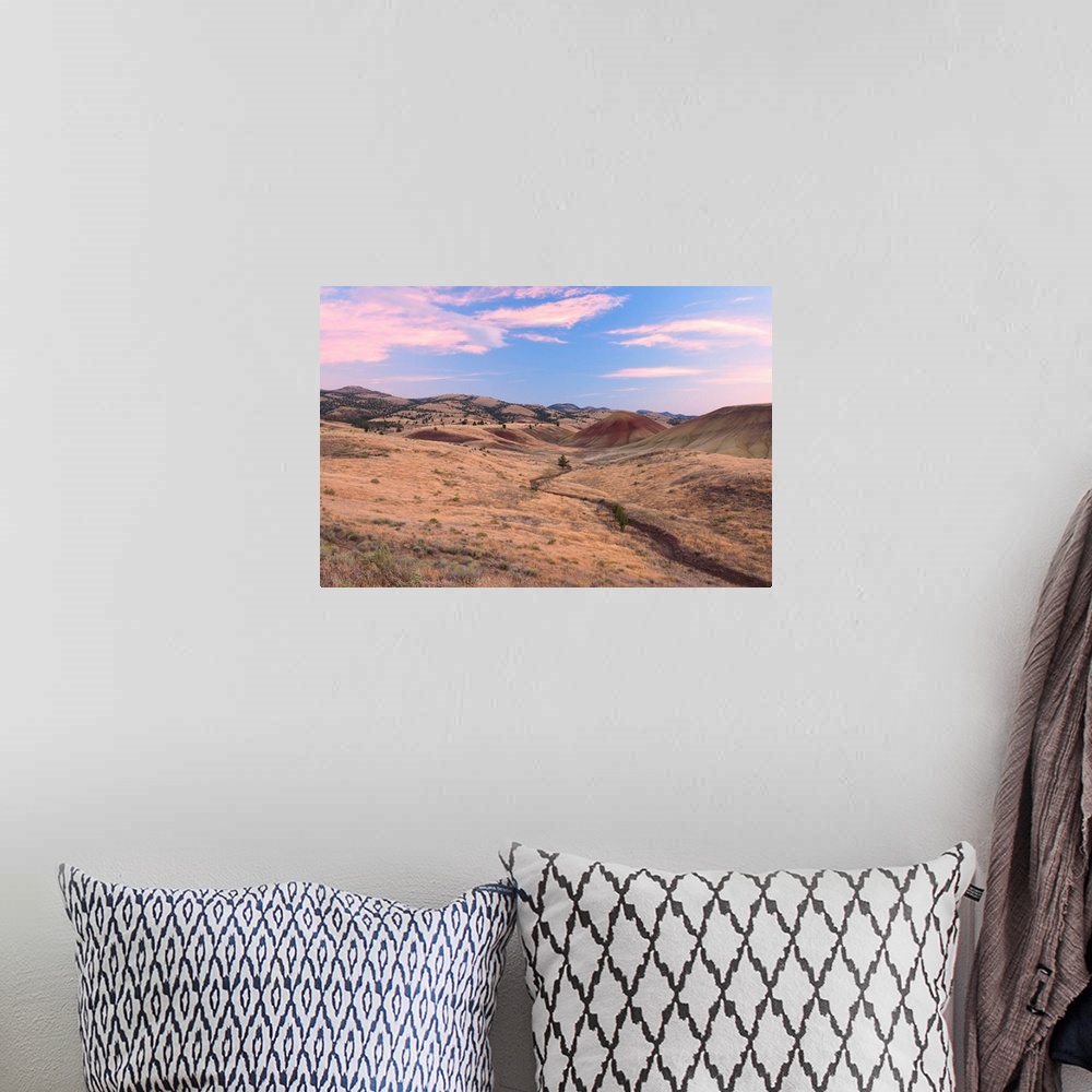 A bohemian room featuring Painted Hills, John Day Fossil Beds National Monument, Oregon, USA.