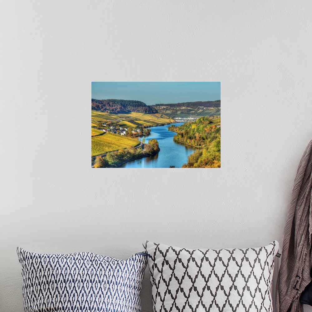 A bohemian room featuring River Mosel With Nittel At Fall, Rhineland-Palatinate, Germany