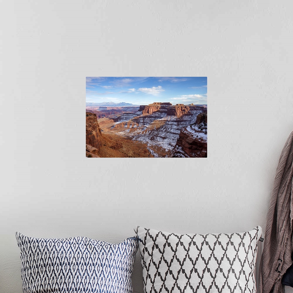 A bohemian room featuring Shafer Canyon Overlook, Canyonlands National Park, Moab, Utah, USA.