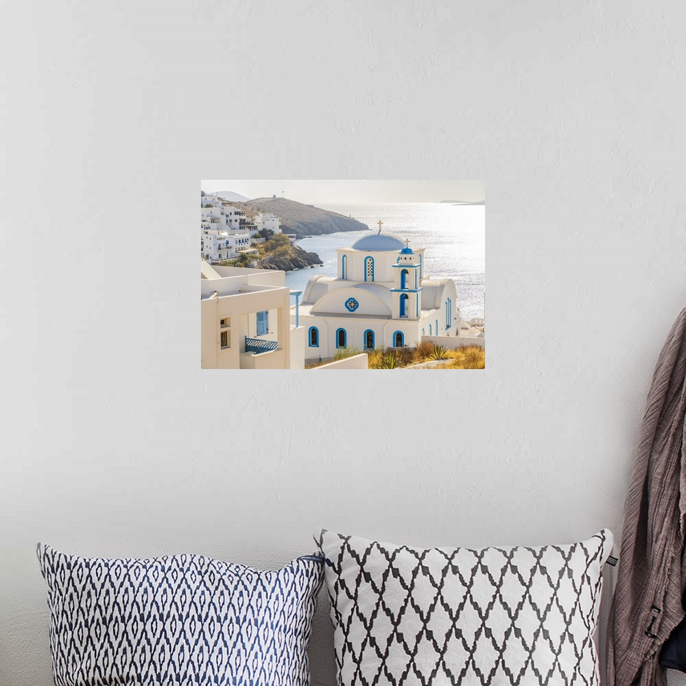 A bohemian room featuring Small chapel in Chora, Astypalaia, Dodecanese, Greek Islands, Greece