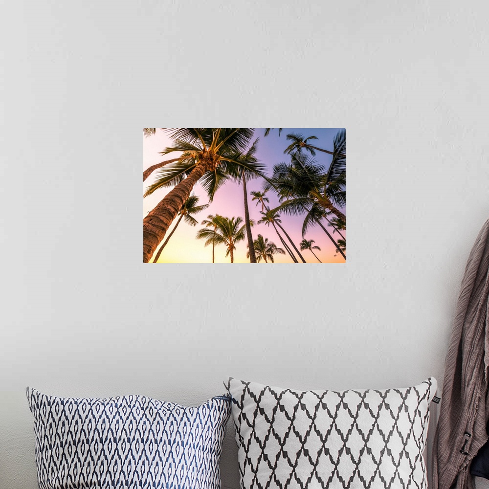 A bohemian room featuring Sunrise In Kihei Beach, Maui Island, Hawaii, USA.