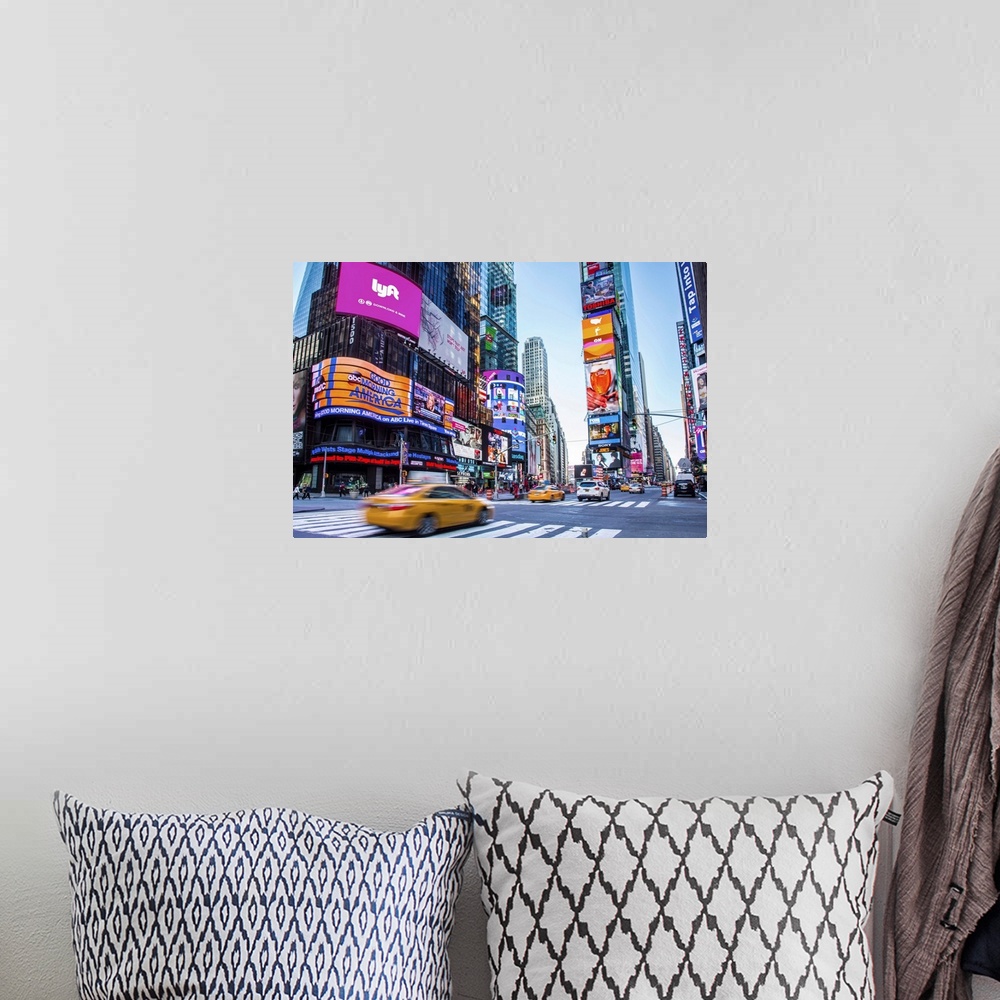 A bohemian room featuring Times Square, Manhattan, New York City, New York, USA.