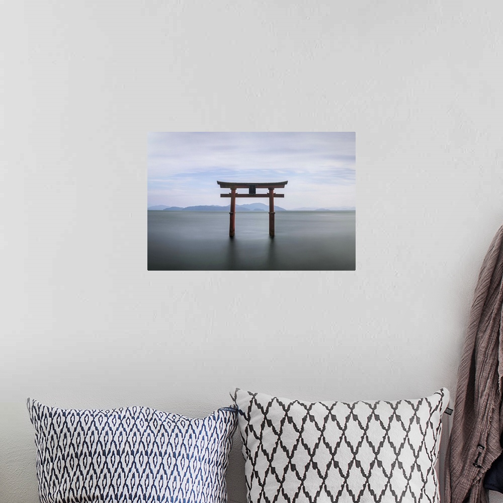 A bohemian room featuring Torii Gate, Lake Biwa, Takashima, Shiga, Japan.