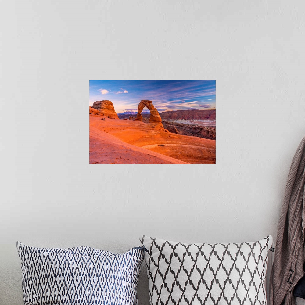 A bohemian room featuring USA, Utah, Moab, Arches National Park, Delicate Arch.