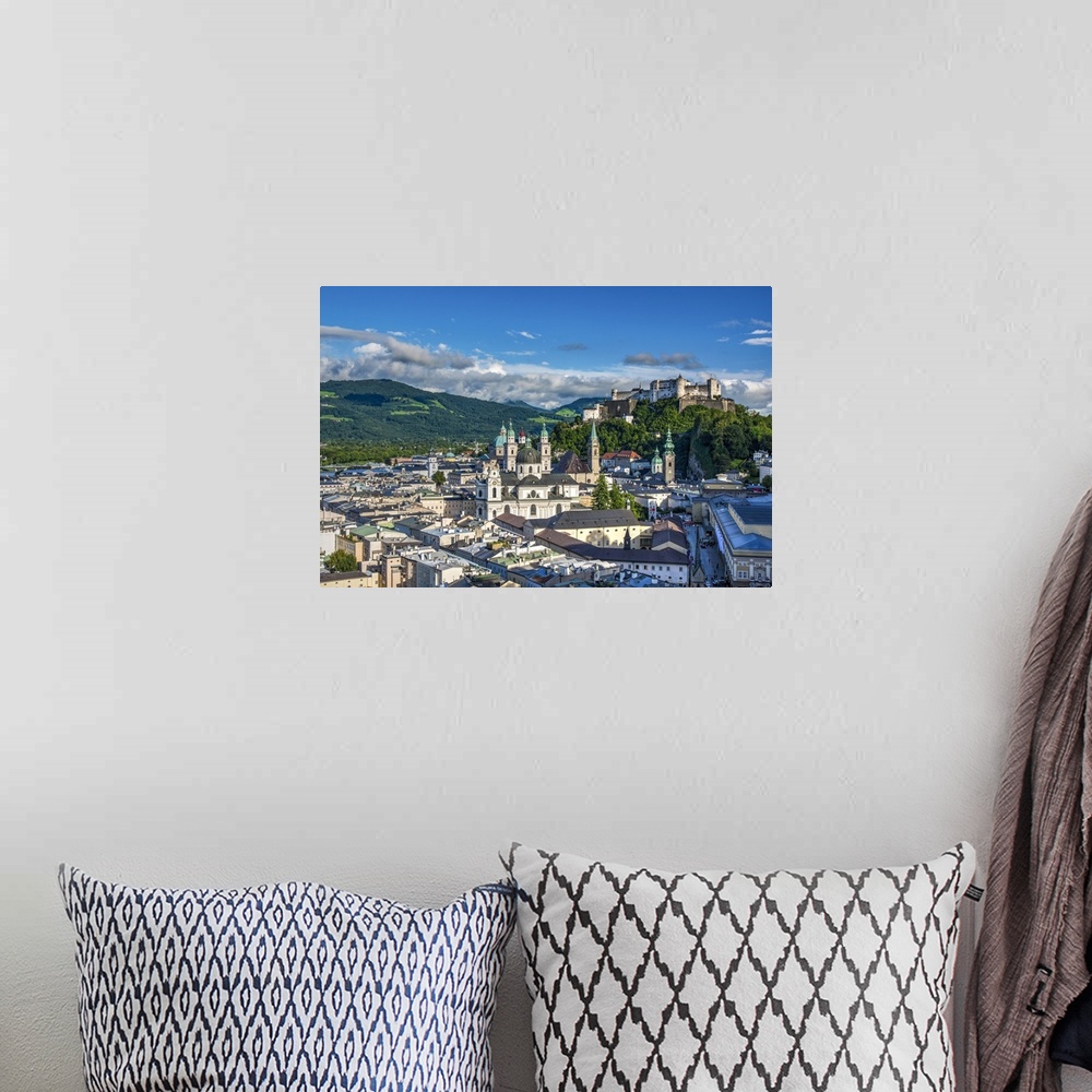 A bohemian room featuring View over the old town and Hohensalzburg Castle, Salzburg, Austria