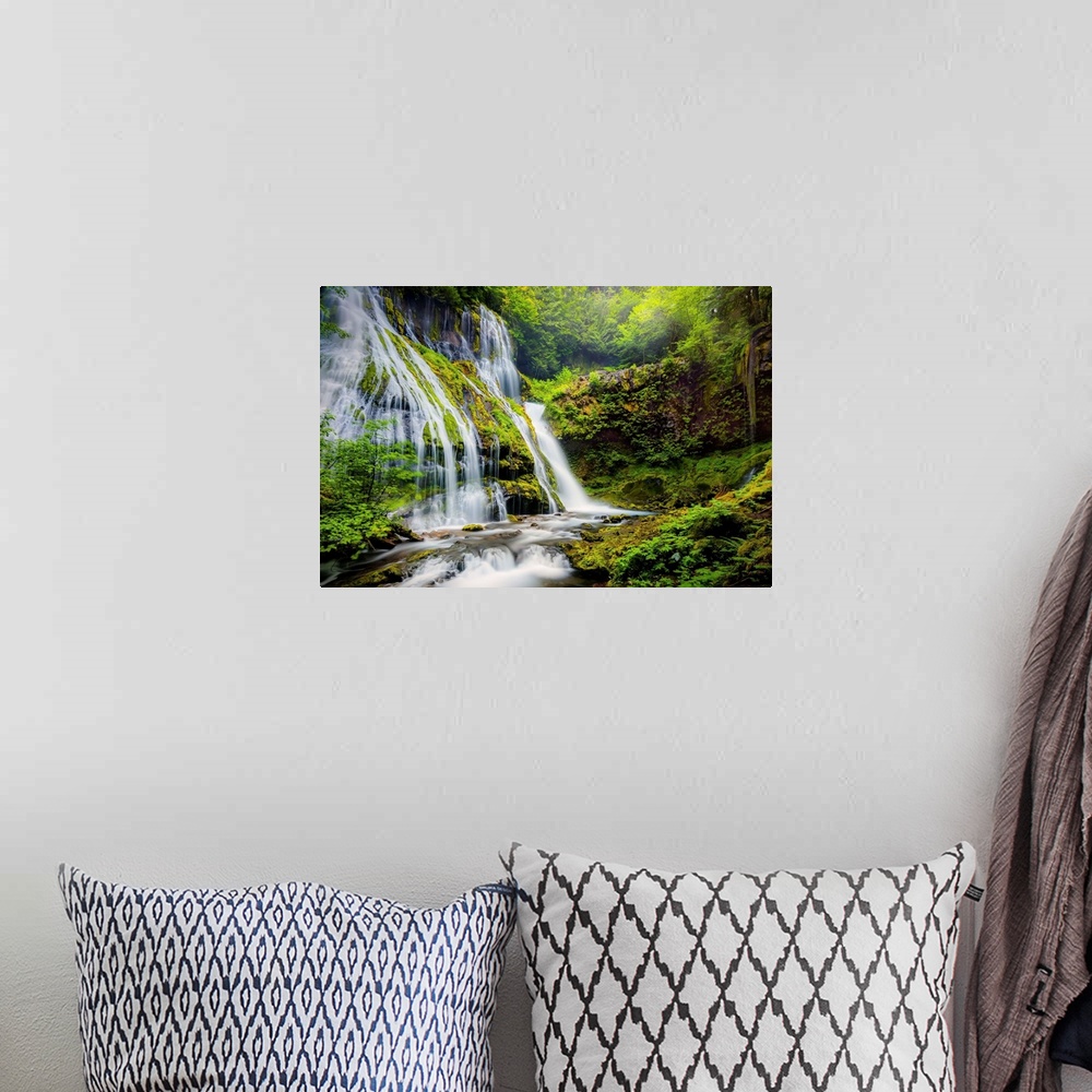 A bohemian room featuring Panther Creek Falls and Spring Runoff, WA