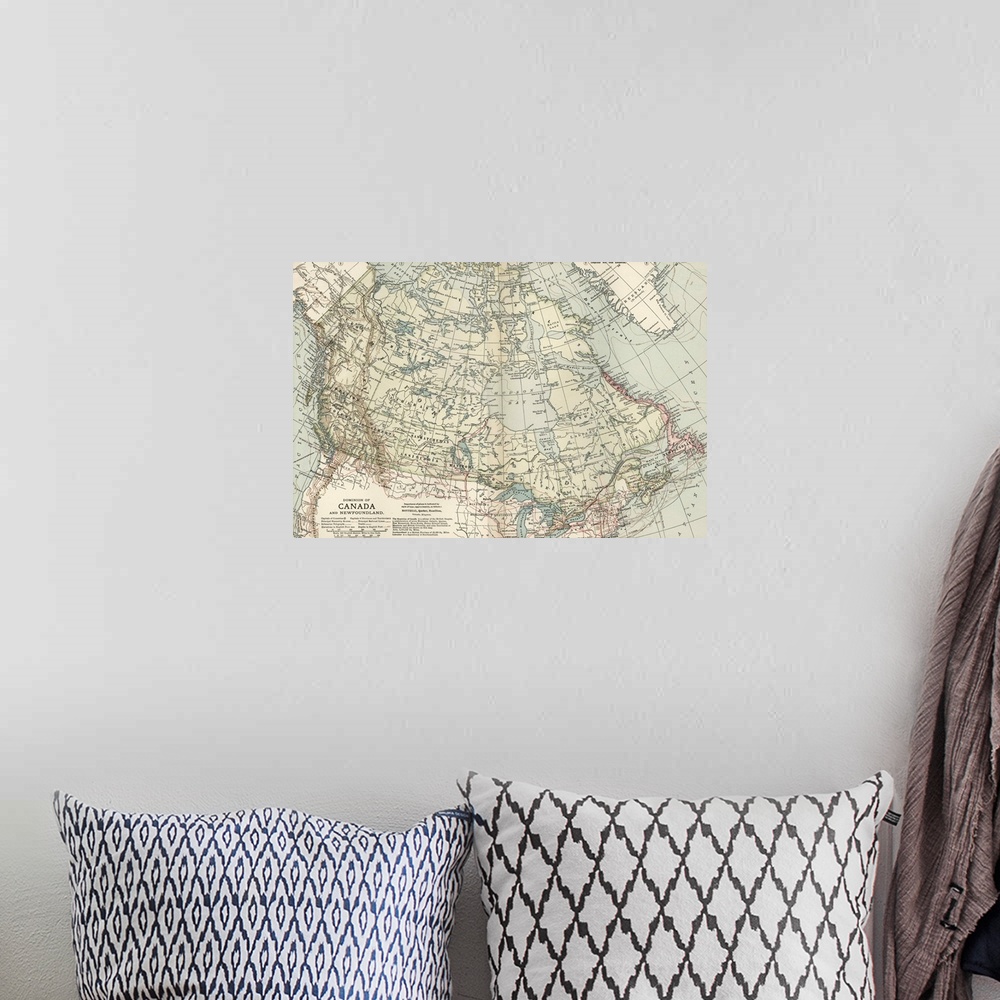 A bohemian room featuring Canada - Vintage Map