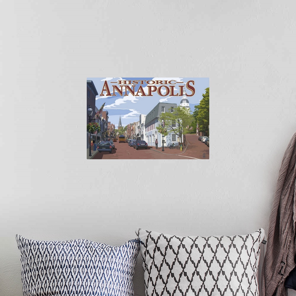 A bohemian room featuring Historic Annapolis, Maryland Street View