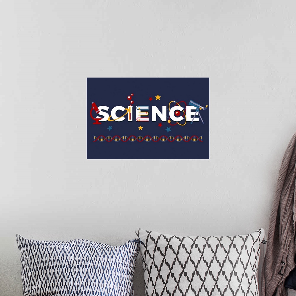 A bohemian room featuring Science - Blue