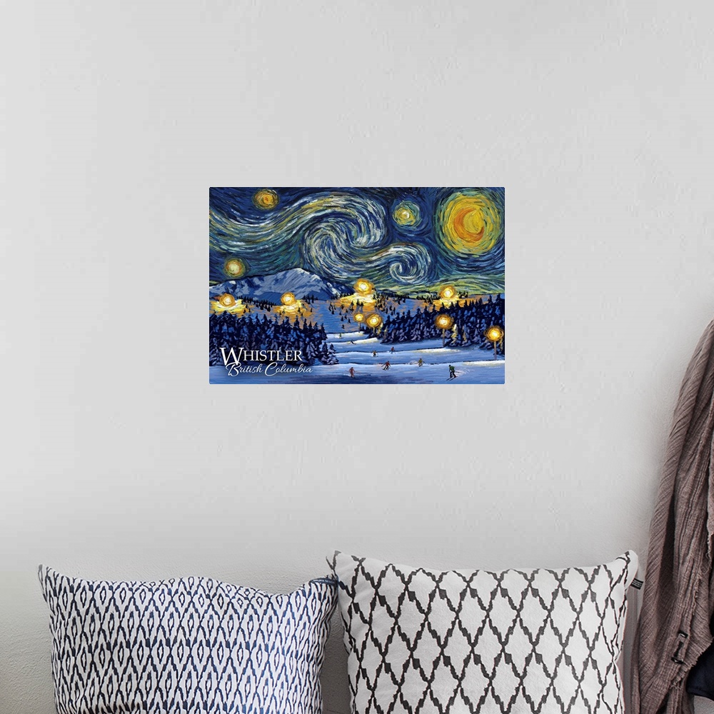 A bohemian room featuring Whistler, BC - Starry Night Series