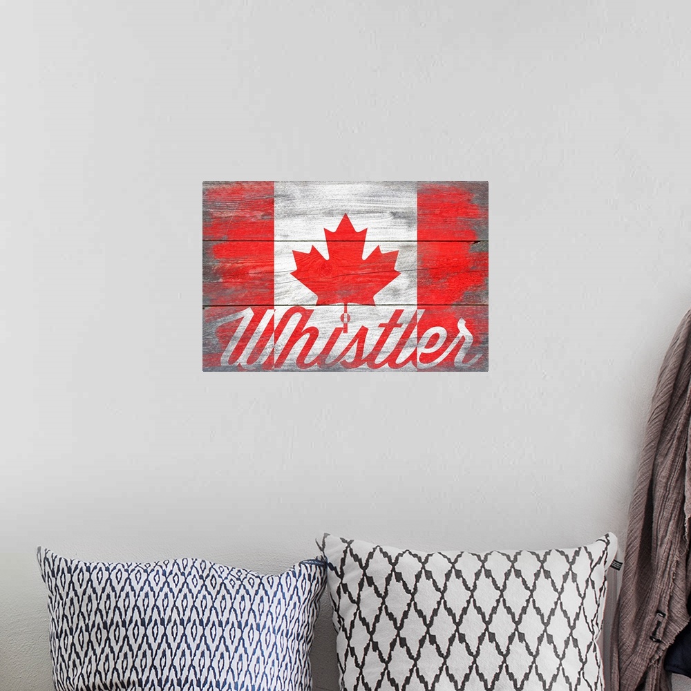 A bohemian room featuring Whistler, Canada - Rustic Flag