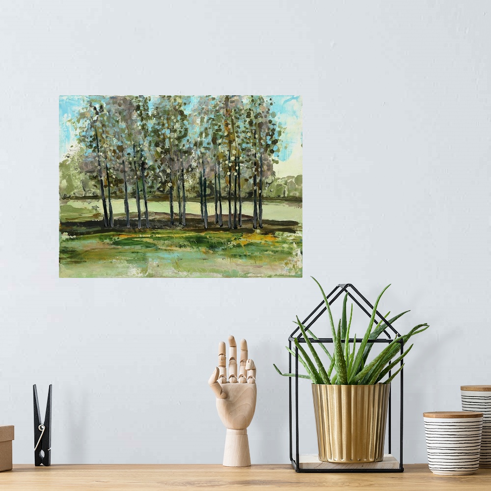 A bohemian room featuring Cluster of Trees