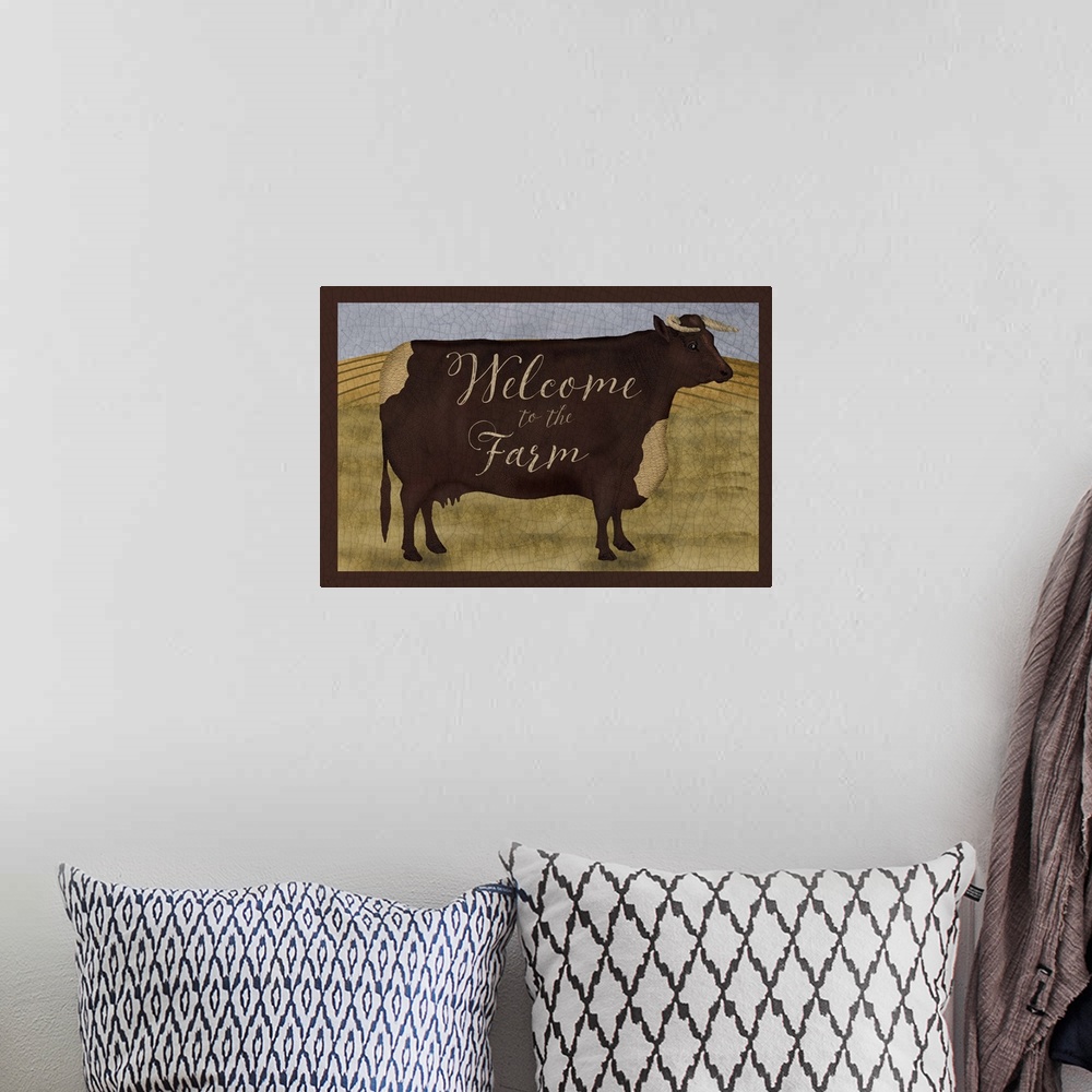 A bohemian room featuring Welcome to the Farm
