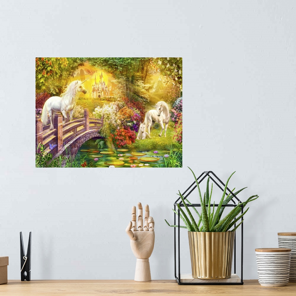 A bohemian room featuring Enchanted Garden Unicorns