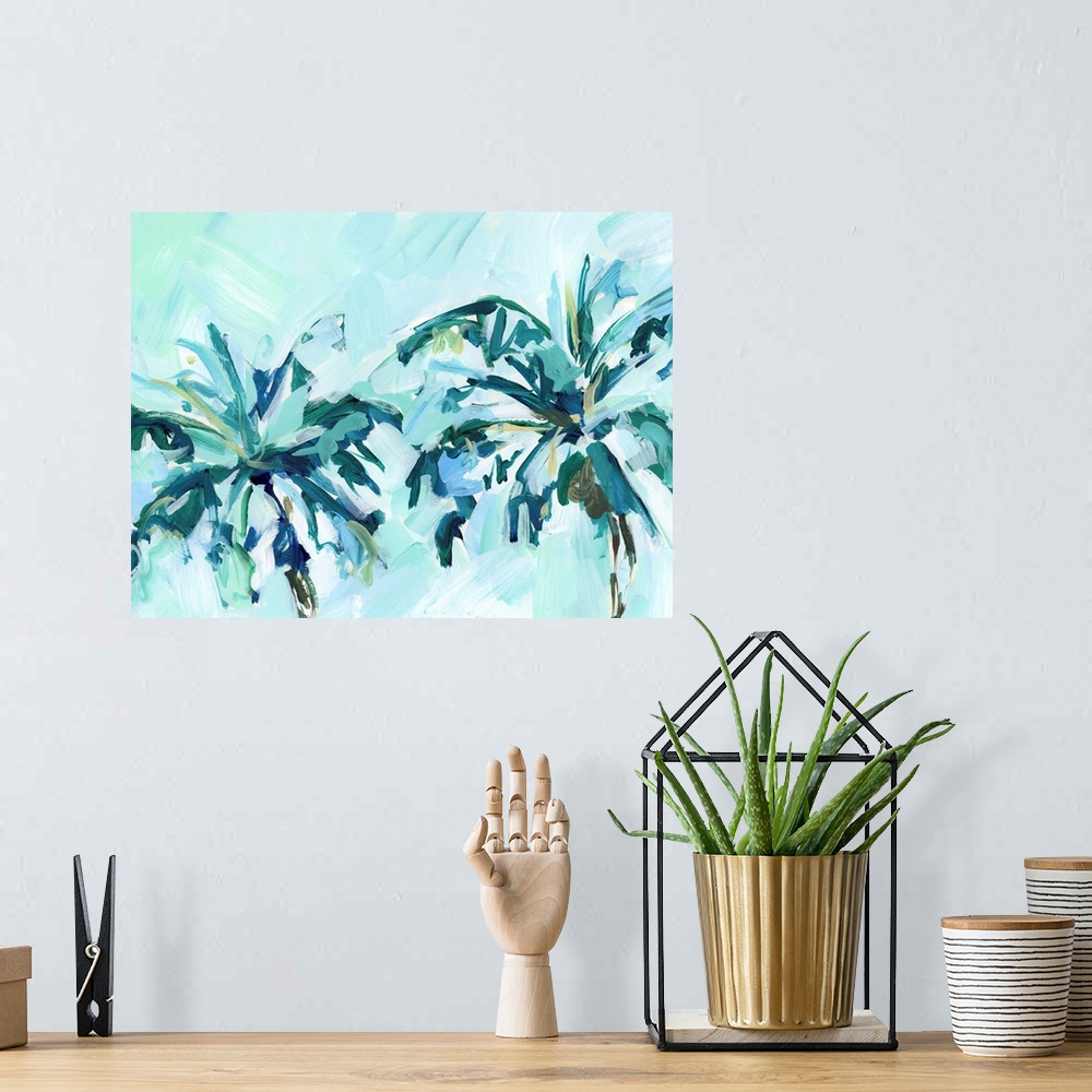 A bohemian room featuring Bright Palms 1