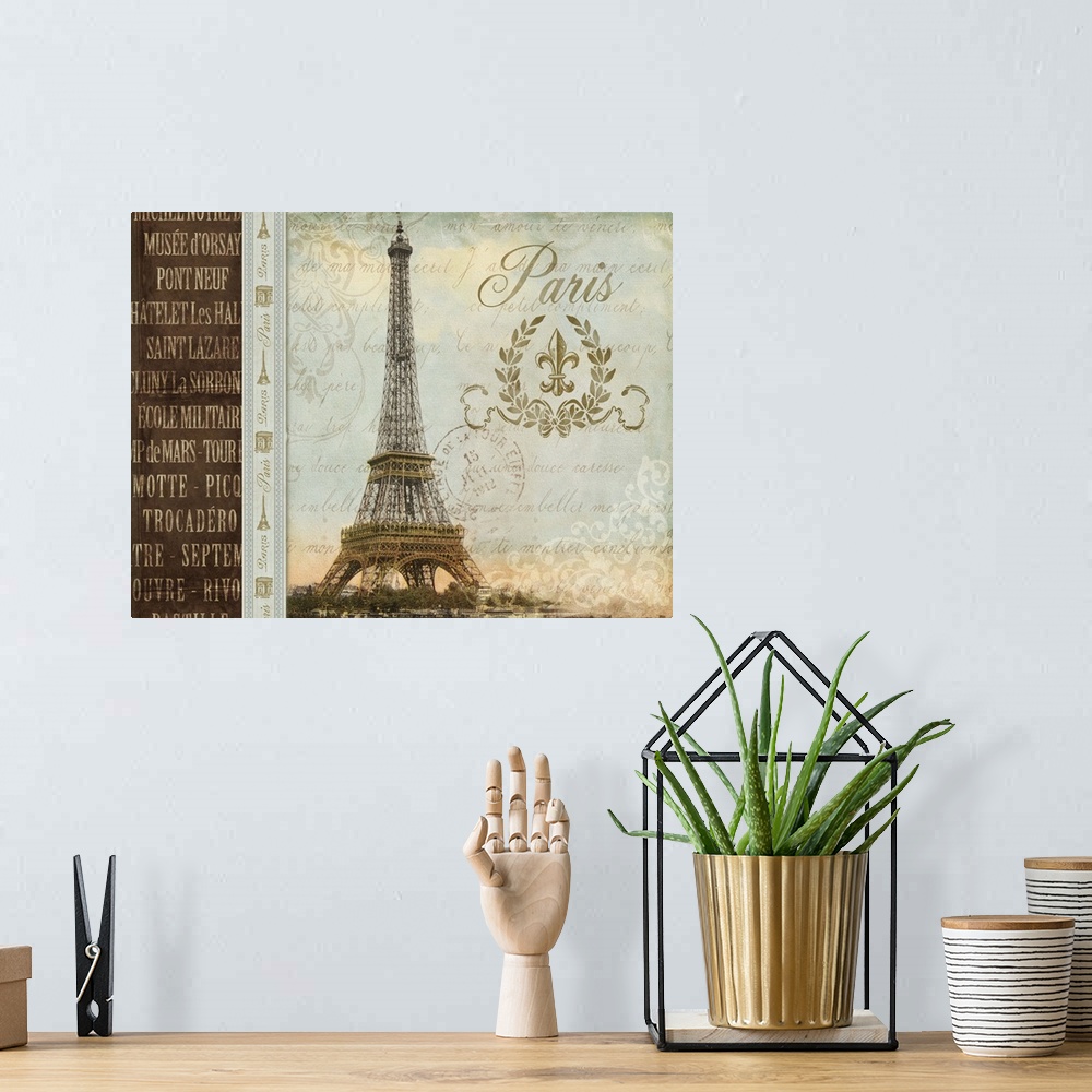 A bohemian room featuring Eiffel Tower I