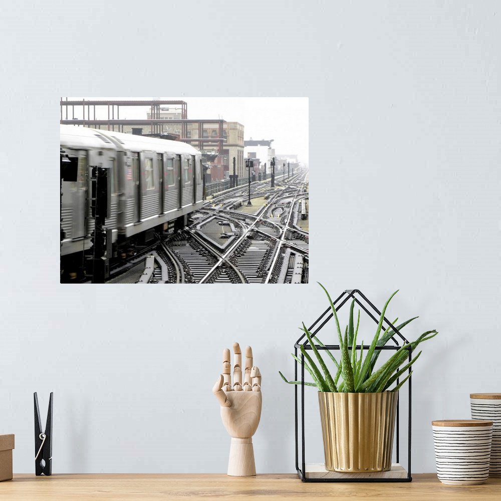 A bohemian room featuring MTA - Subway
