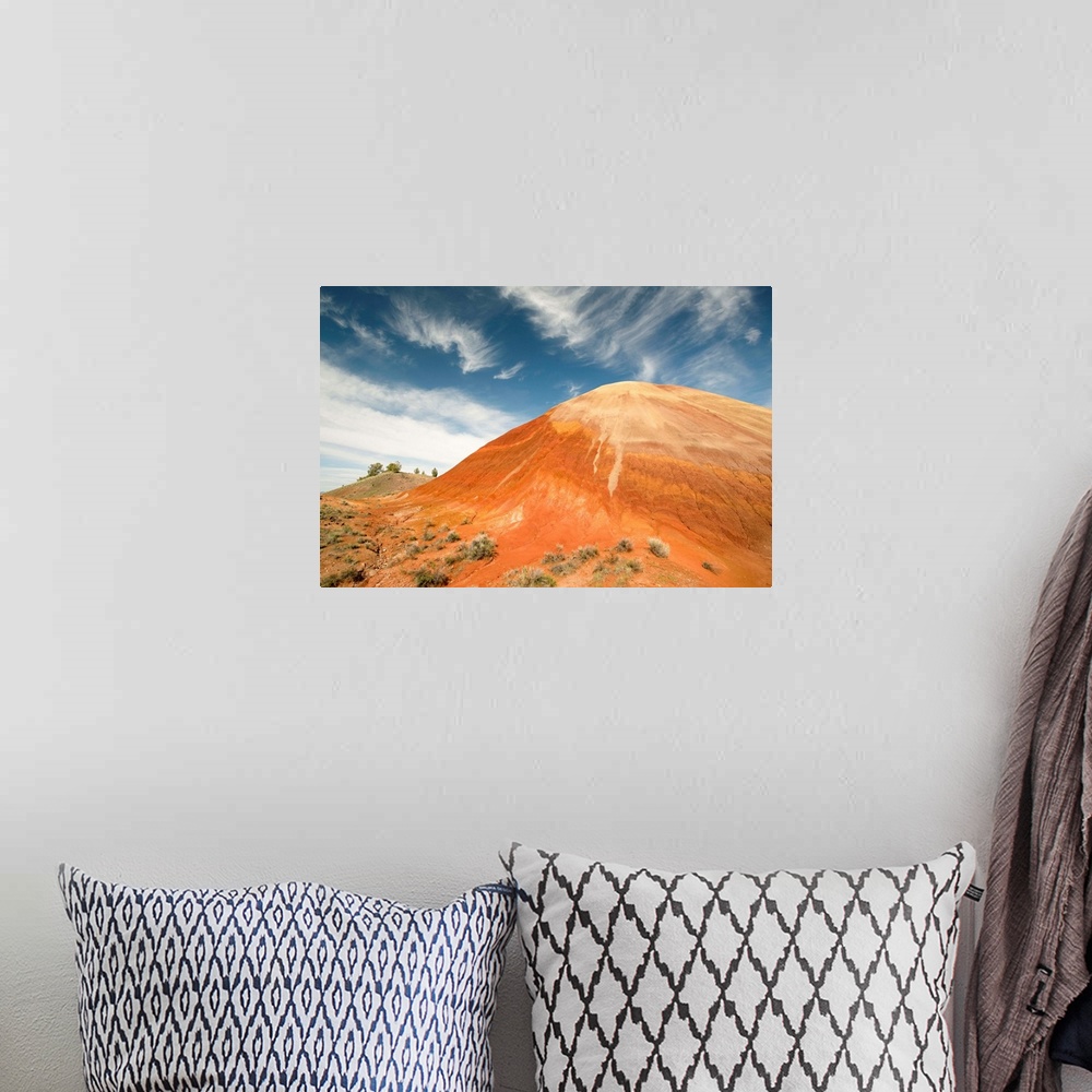A bohemian room featuring Painted Hills, colorful Bentonite clay deposits, John Day Fossil Beds National Monument, central ...