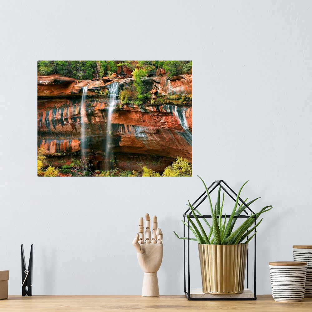 A bohemian room featuring Cascades at Emerald Pools, Zion National Park, Utah