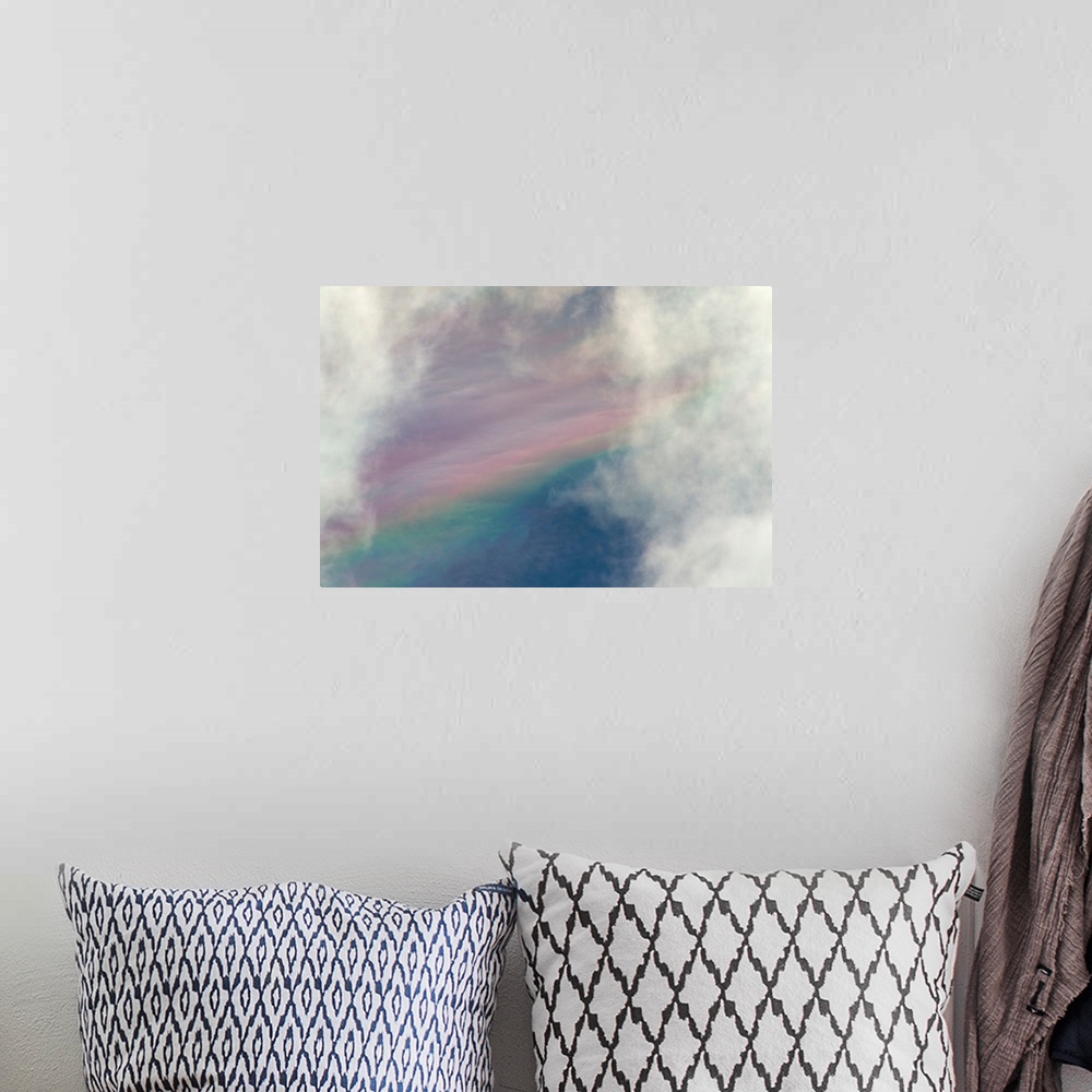 A bohemian room featuring Clouds and Faint Rainbow Denali National Park