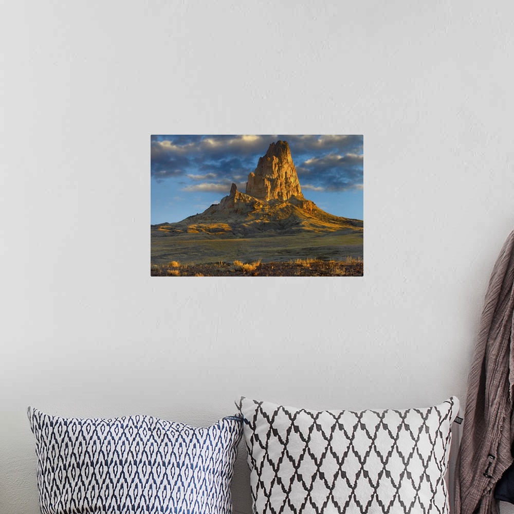 A bohemian room featuring El Capitan, also called Agathla Peak, Monument Valley Navajo Tribal Park, Arizona