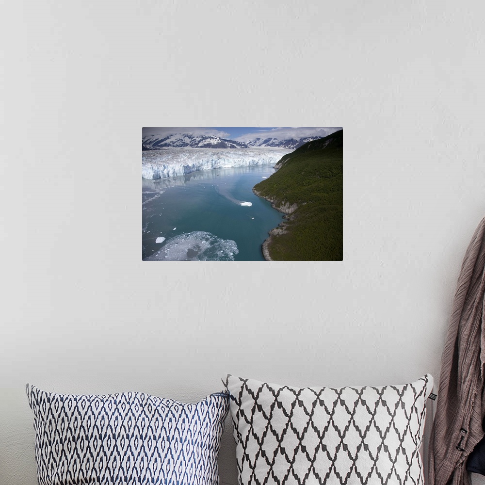 A bohemian room featuring Largest Tidewater Glacier in continental North Amerika: Hubbard Glacier encroaching on Gilbert Po...