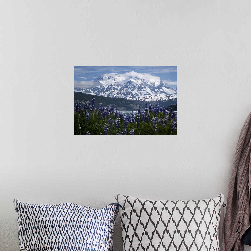 A bohemian room featuring MT. St. Elias (18,008 ft (5,489 m)), the third highest peak in north America on the US-Canada bor...