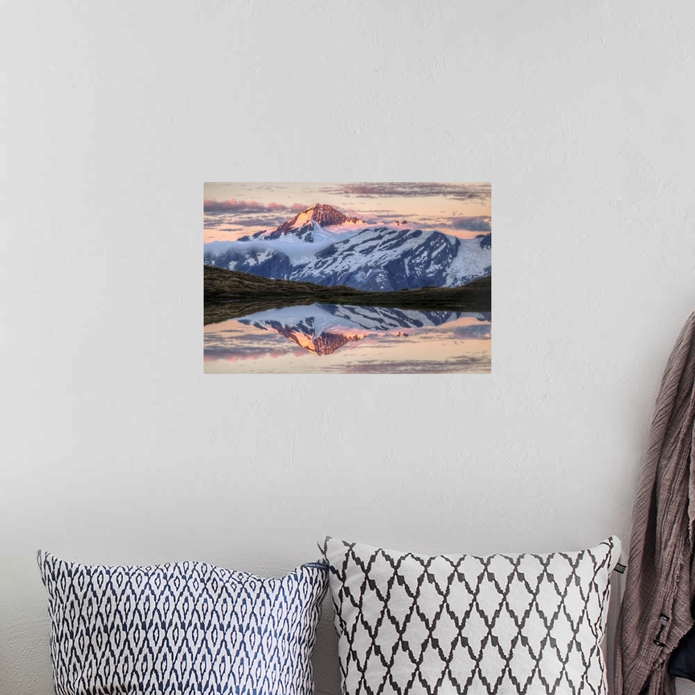 A bohemian room featuring Mount Aspiring, moonrise over Cascade Saddle, Mount Aspiring National Park, New Zealand