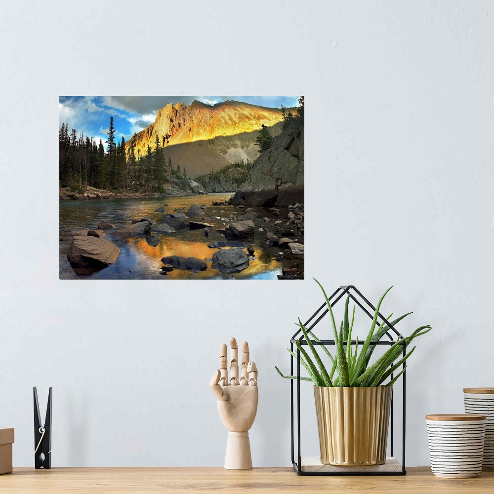 A bohemian room featuring Nokhu crags, hornfel layers carved by glaciers, Medicine Bow Range, Colorado
