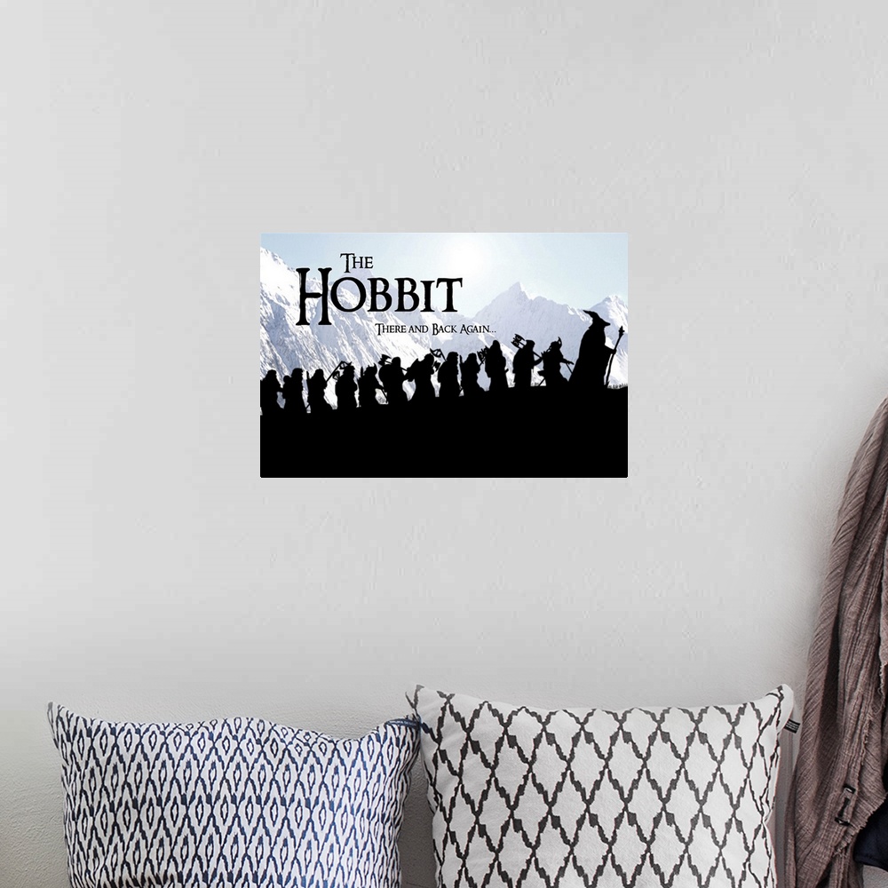 A bohemian room featuring The Hobbit: An Unexpected Journey - Movie Poster