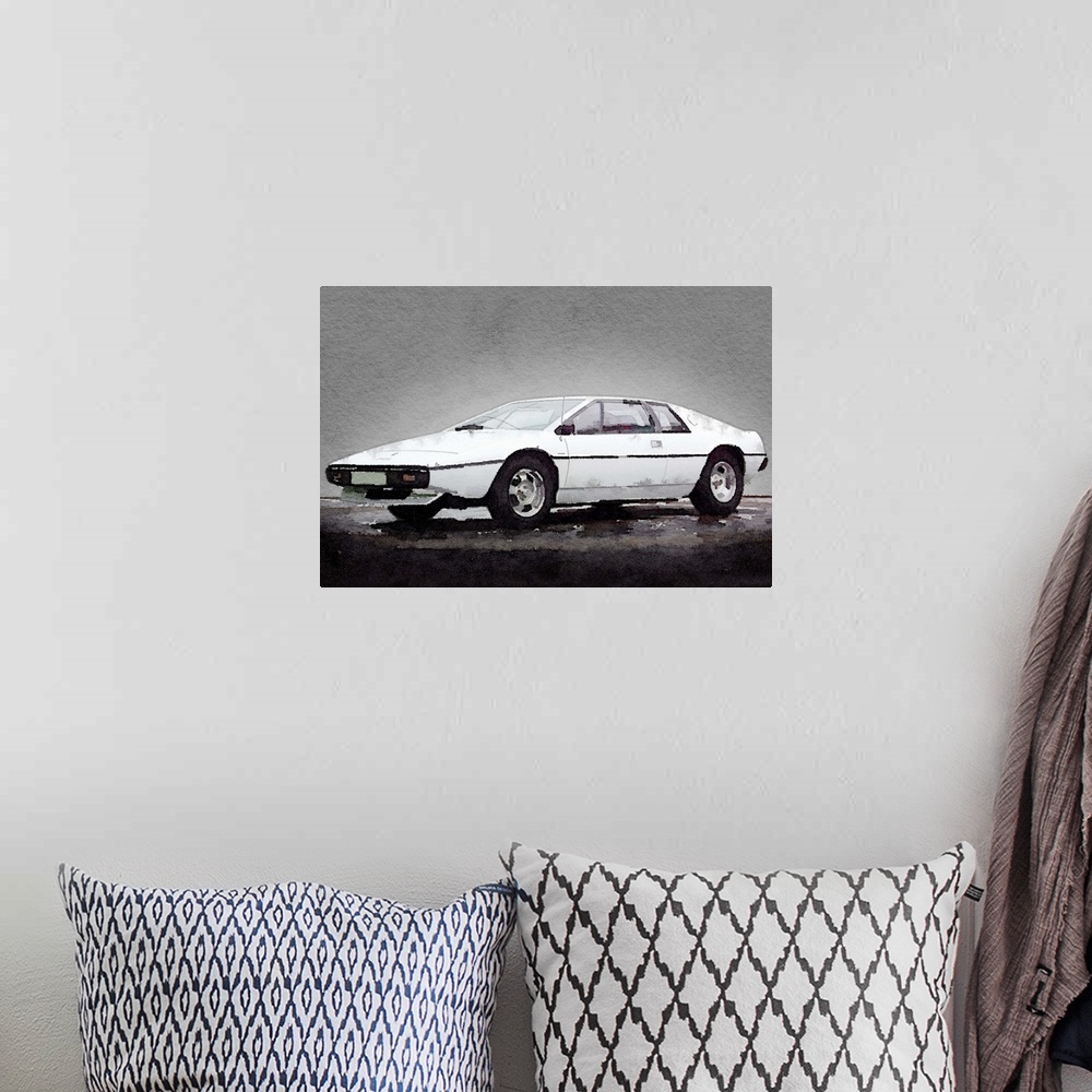 A bohemian room featuring 1976 Lotus Esprit Coupe