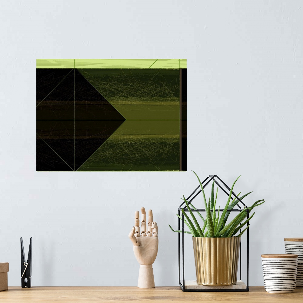 A bohemian room featuring Abstract Green Cone