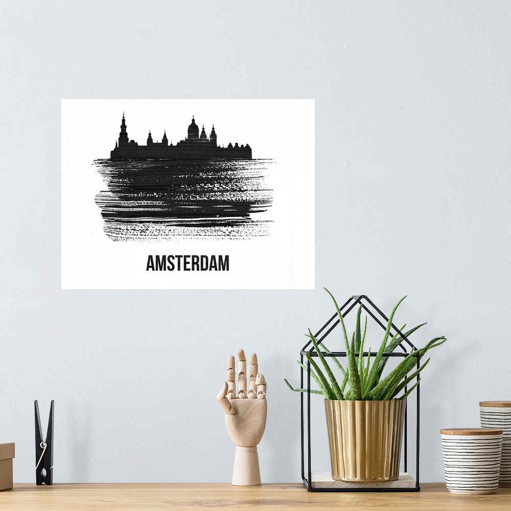 A bohemian room featuring Amsterdam Skyline