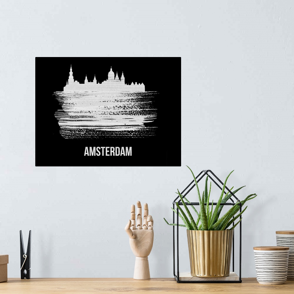 A bohemian room featuring Amsterdam Skyline