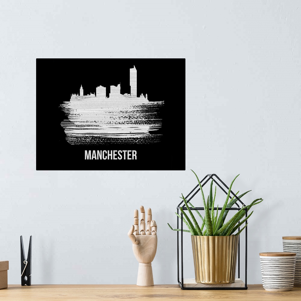 A bohemian room featuring Manchester Skyline