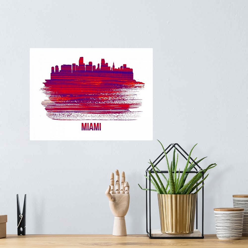 A bohemian room featuring Miami Skyline