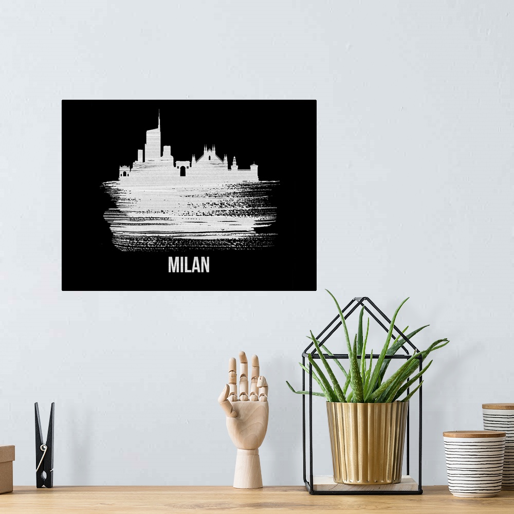 A bohemian room featuring Milan Skyline