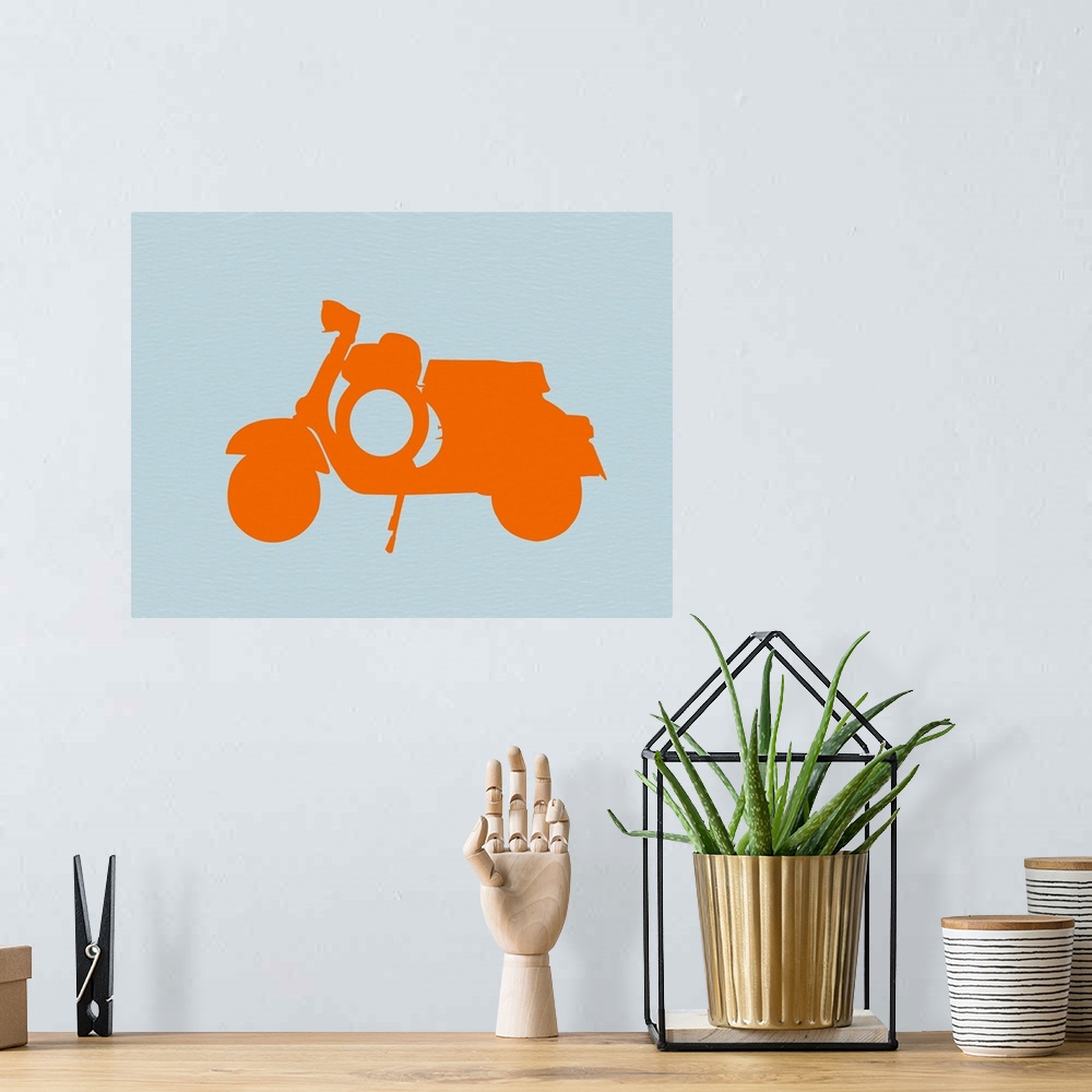 A bohemian room featuring Orange Scooter