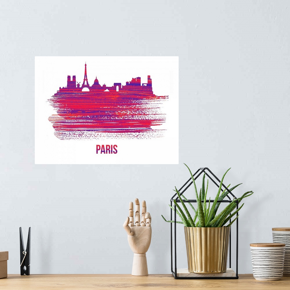 A bohemian room featuring Paris Skyline