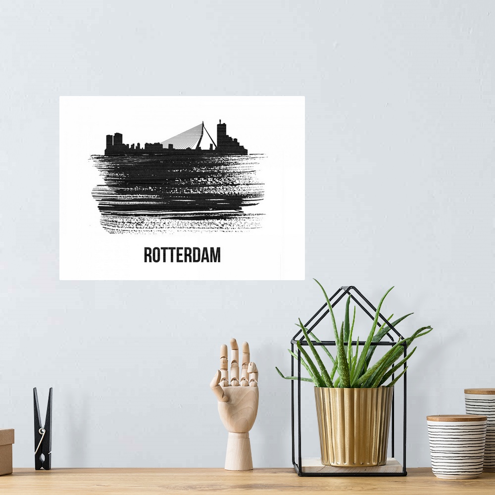 A bohemian room featuring Rotterdam Skyline