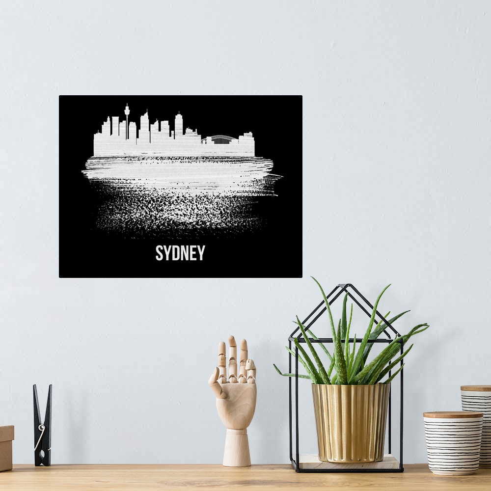 A bohemian room featuring Sydney Skyline