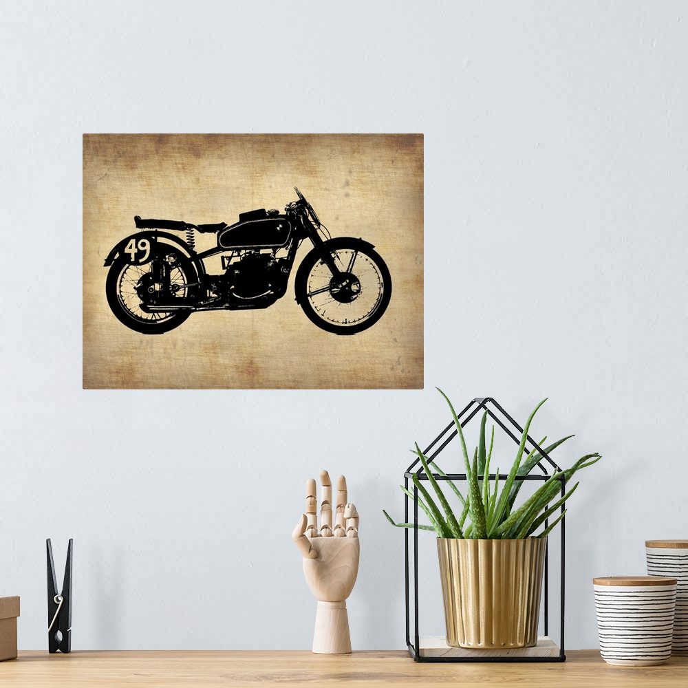 A bohemian room featuring Vintage Motorcycle II