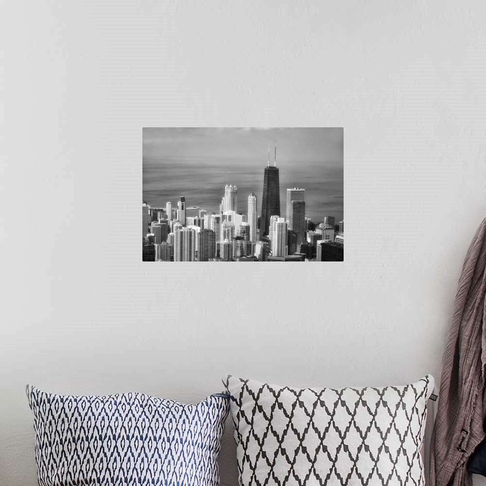 A bohemian room featuring Chicago Skyline B