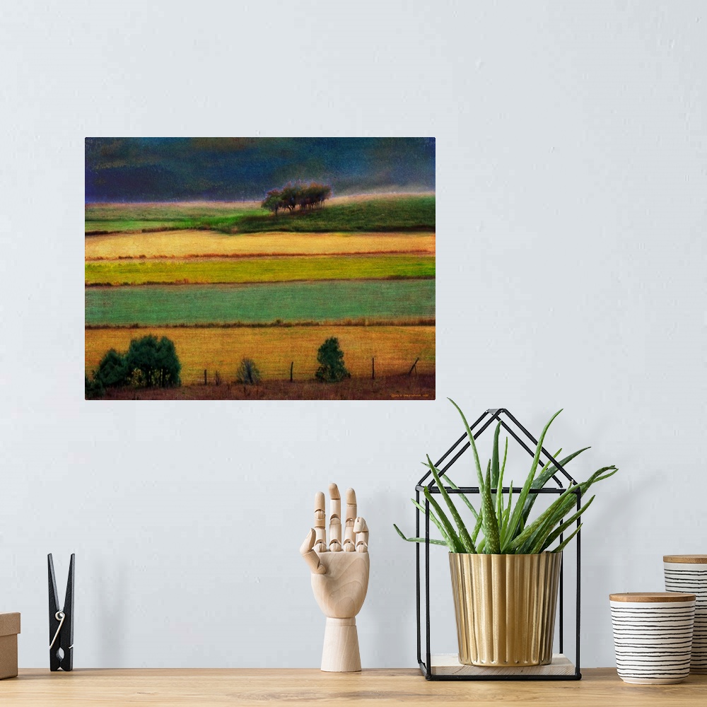 A bohemian room featuring Pasture Rows