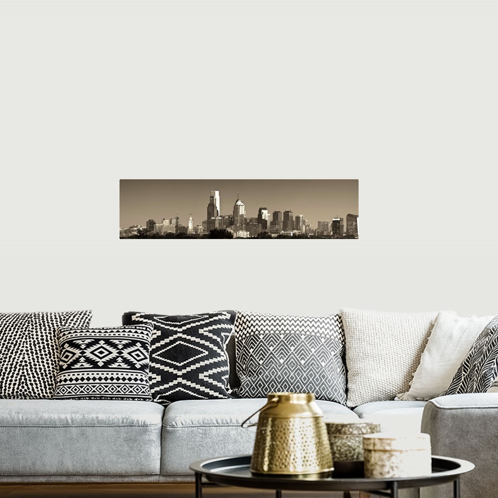 A bohemian room featuring Philadelphia Panorama B