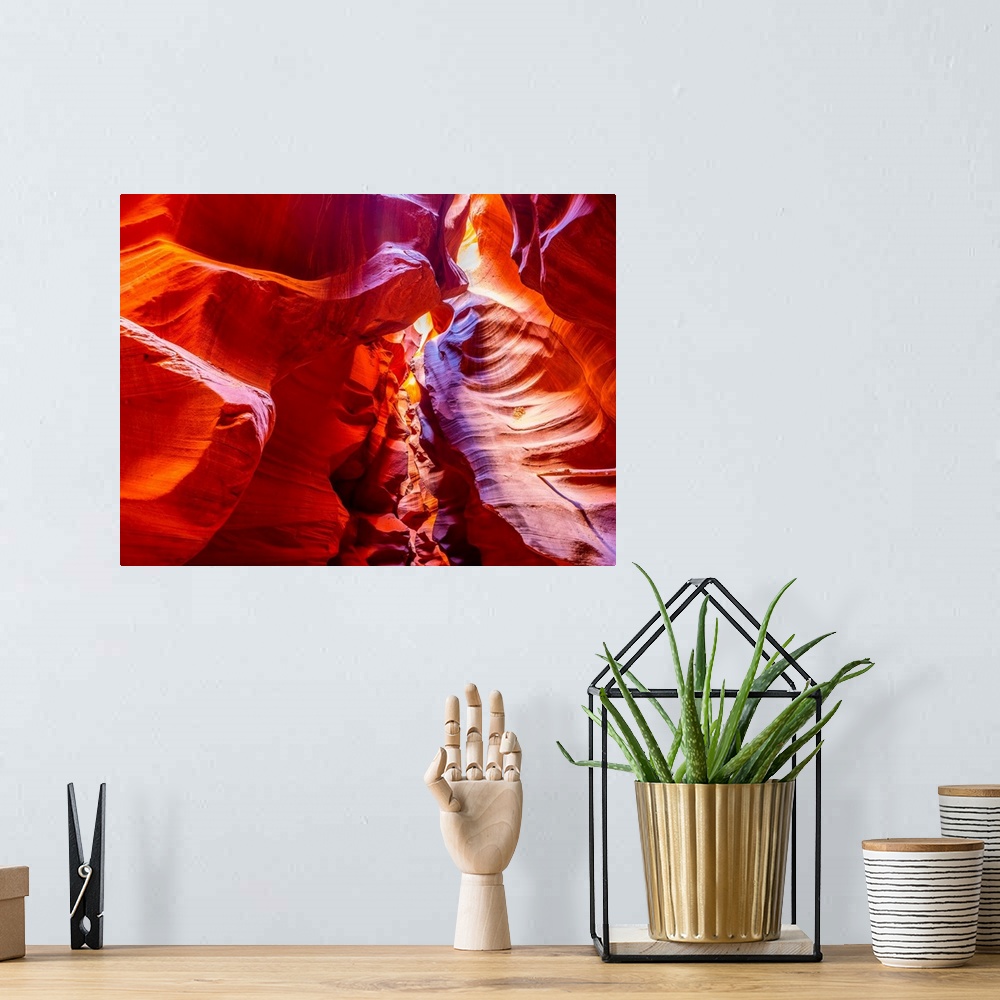 A bohemian room featuring Inside Antelope Canyon