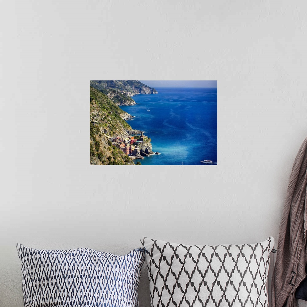 A bohemian room featuring Cinque Terre Towns Along the Coast, Vernazza and Corniglia, Ligu