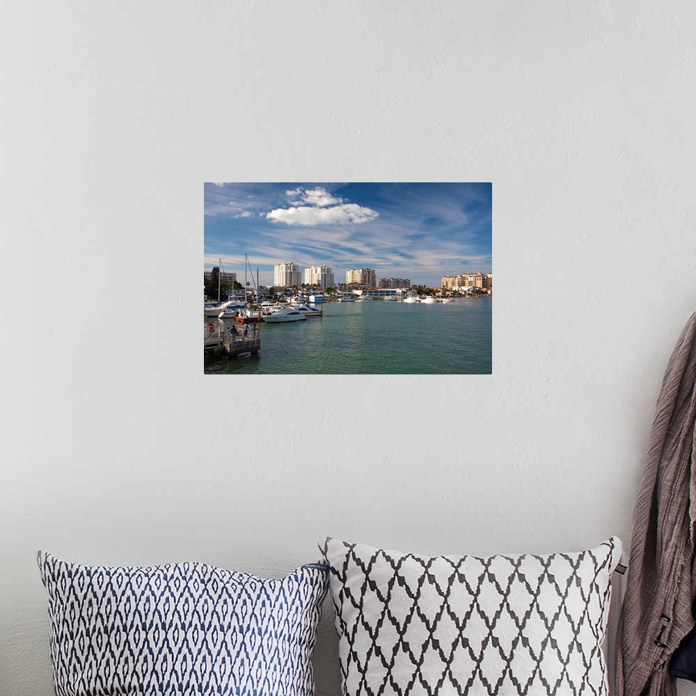 A bohemian room featuring Boats at a harbor, Clearwater Beach, Pinellas County, Florida, USA