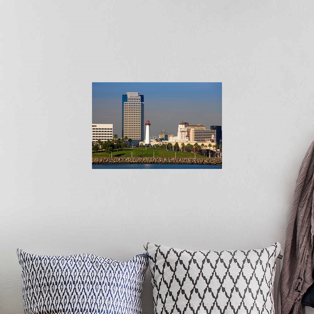 A bohemian room featuring City viewed from a port, Long Beach, Los Angeles County, California, USA