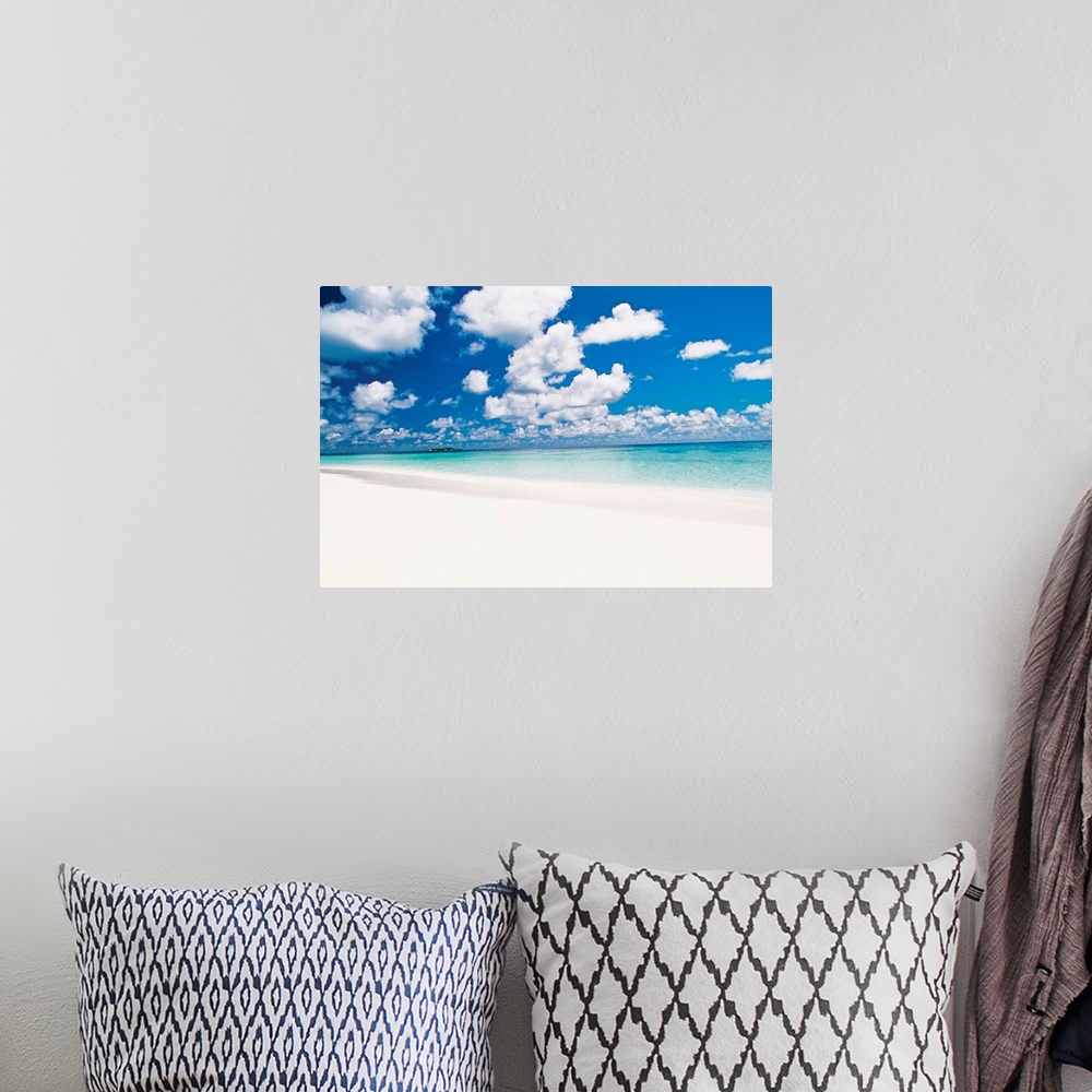 A bohemian room featuring Clouds over seascape